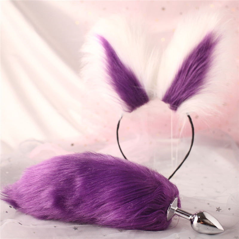Remove Purple Tail Plush Hairpin Ears