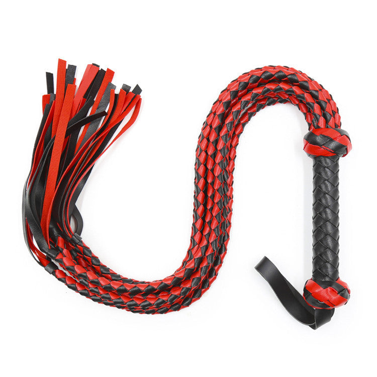 Multiple Black And Red Braided Loose Whips