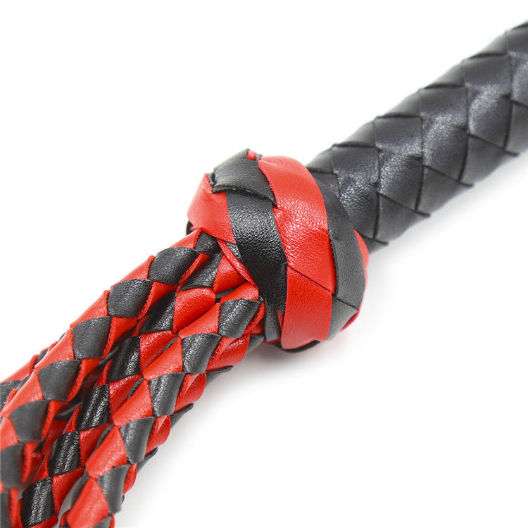 Multiple Black And Red Braided Loose Whips